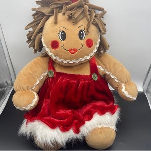 Dan Dee Collectors Choice Christmas Gingerbread Girl Plush Doll'16"